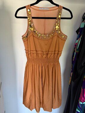 Andrew Marc Embellished Sleeveless Dress